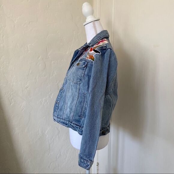 MinkPink Patched Denim Jacket - Picture 2 of 14